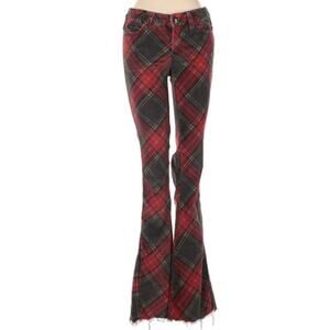 Free People Retro Plaid Corduroy Flares